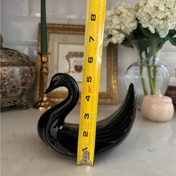 Vintage Black Ceramic Swan Figure 5.5” Tall - Picture 7 of 7